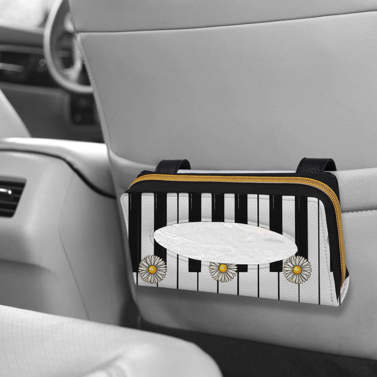 Piano Sunflower Car Tissue Holder