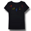 Music Print Crystal T-Shirt