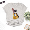 Summer Guitar Printing T-Shirt