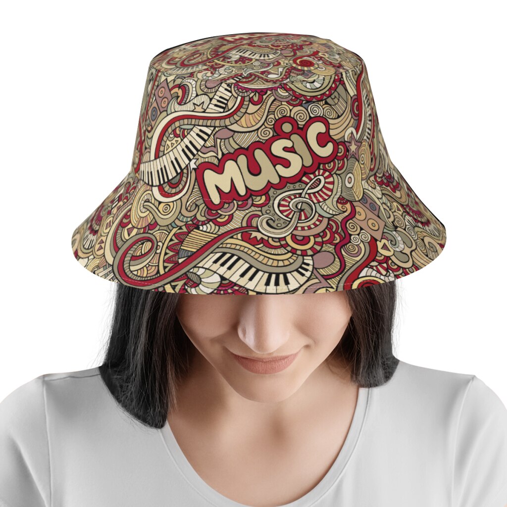 Music Pattern Bucket Hat