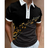 Music Notes Zipper Polo Shirt