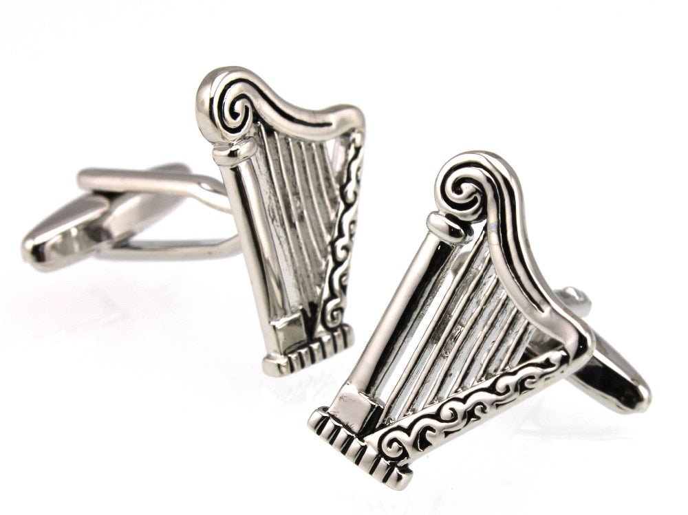 Silver Harp Cufflinks