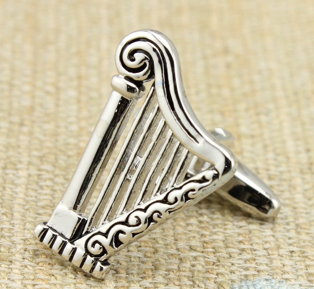 Silver Harp Cufflinks