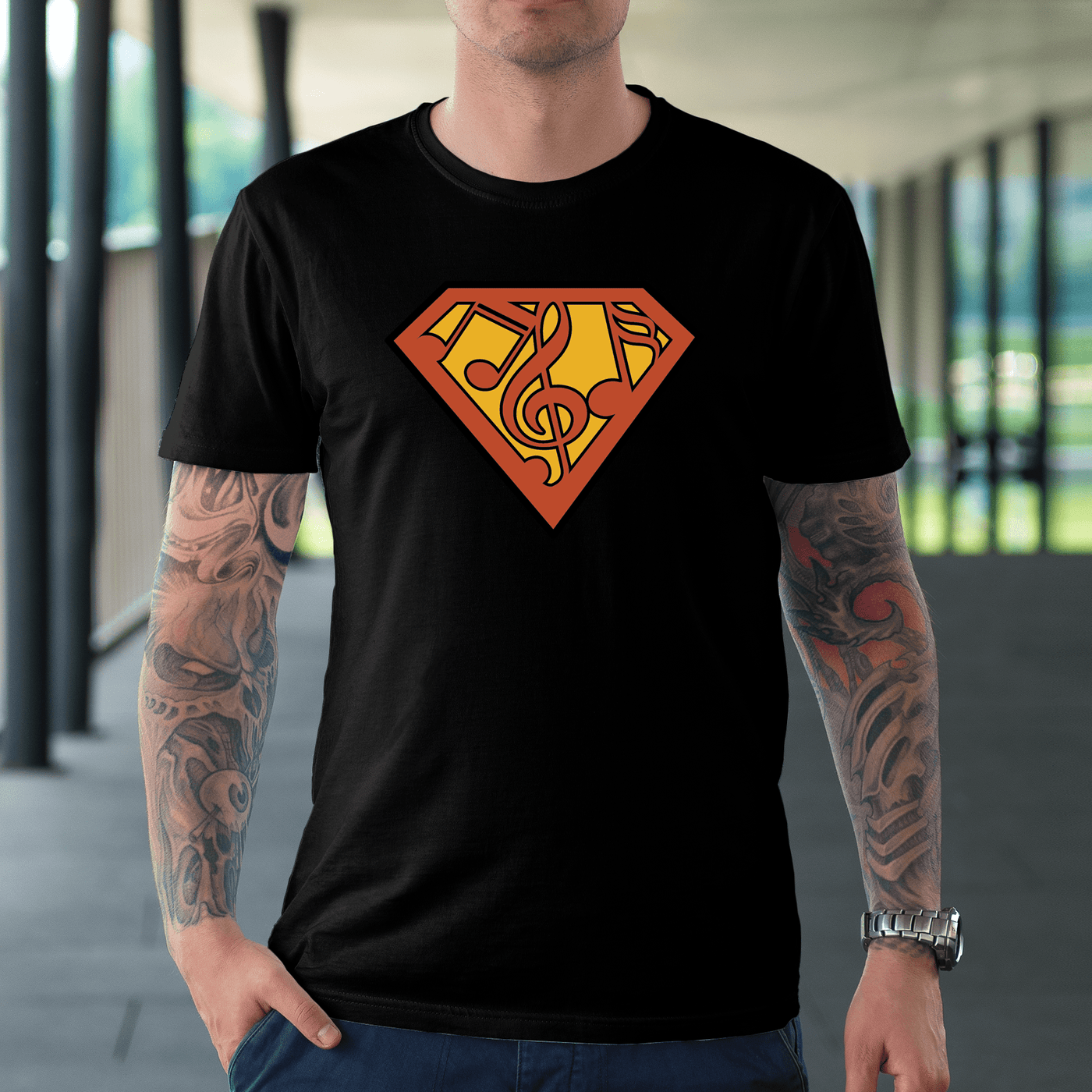 Super Music Note Hero T-shirt