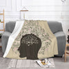 The Brain Music Notes Blanket