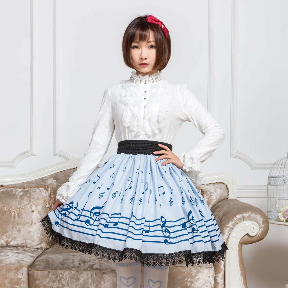 Blue Music Note Short Skirt - Artistic Pod Review
