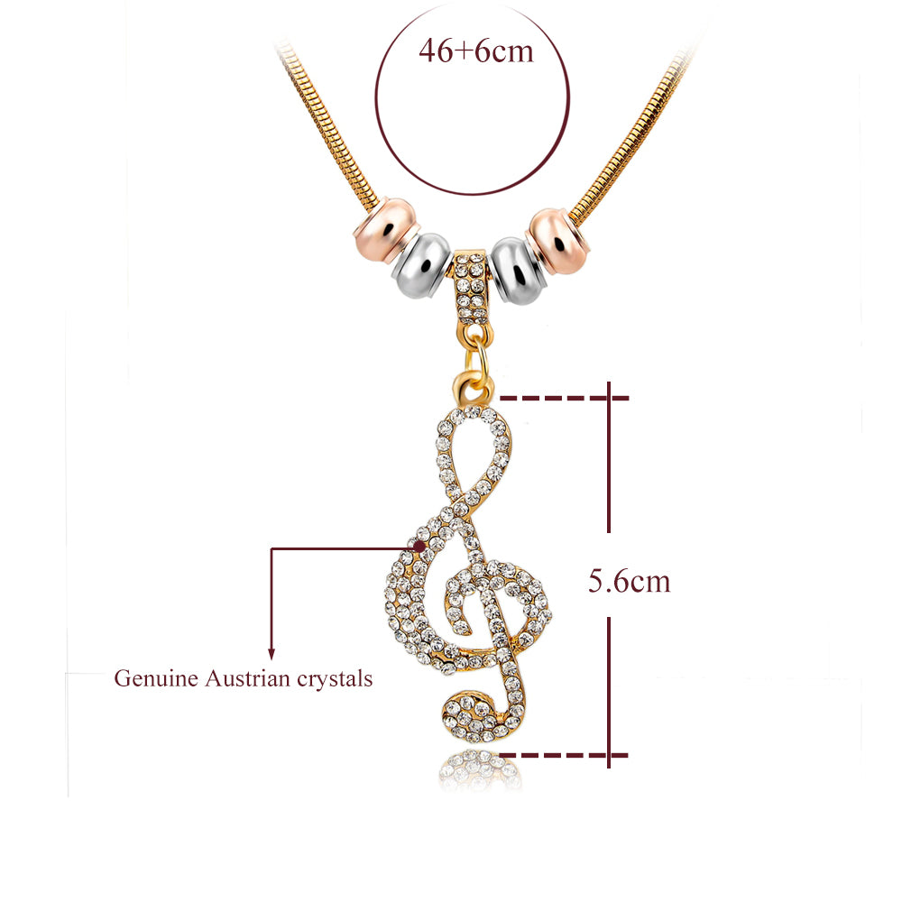 Crystal Treble Clef Pendant Necklace - Artistic Pod Review