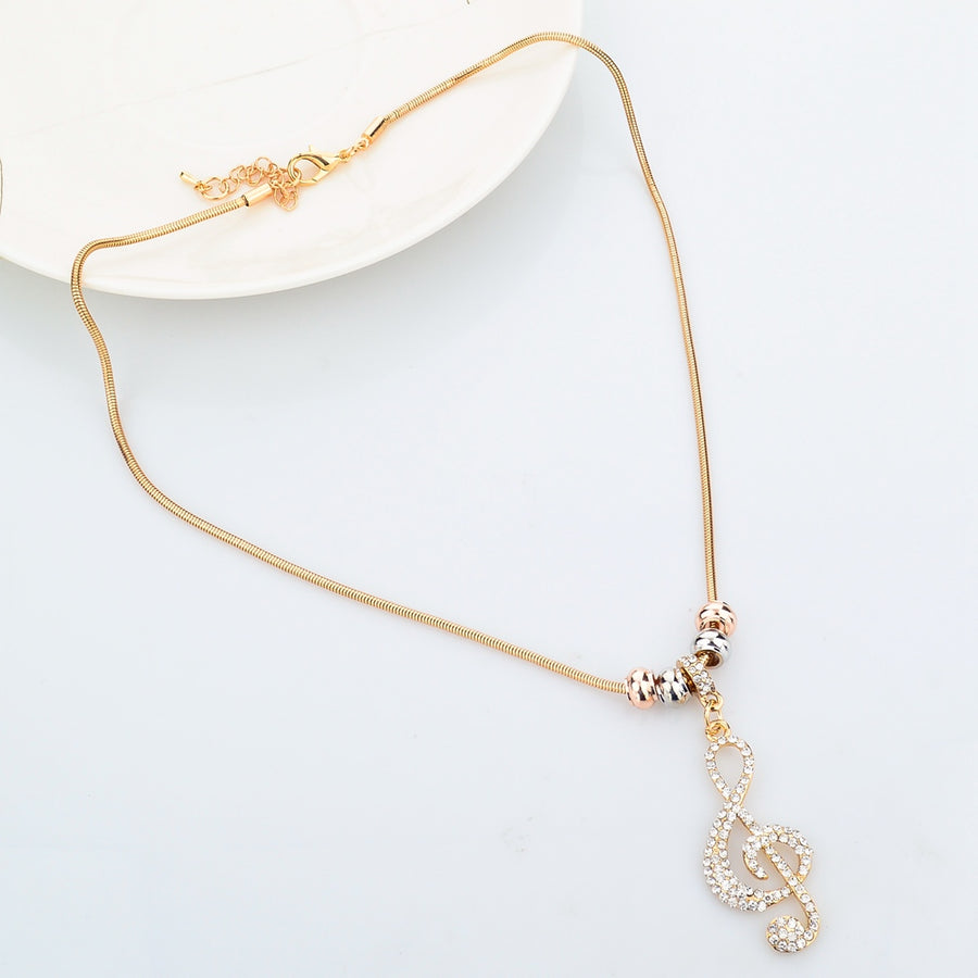 Crystal Treble Clef Pendant Necklace - Artistic Pod Review