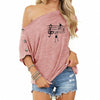 Music Notes Loose Shoulder T-shirt