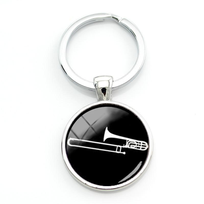 Trombone Music Instrument Keychain