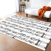 Music Notes Pattern Area Rug