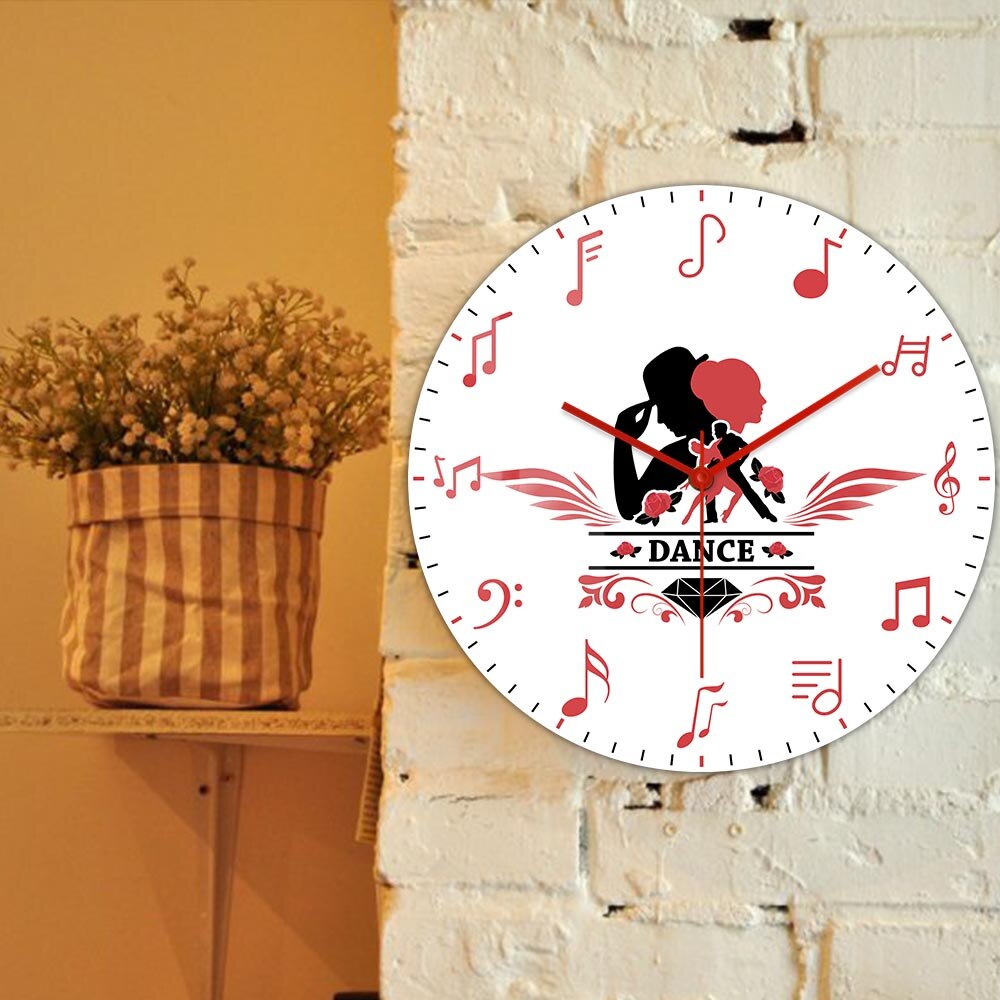 Dancing Music Note Wall Clock