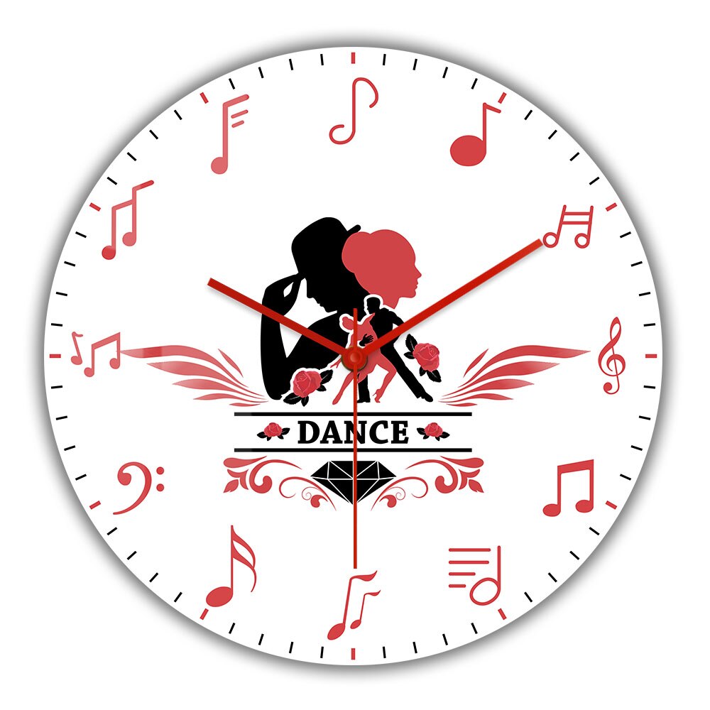 Dancing Music Note Wall Clock