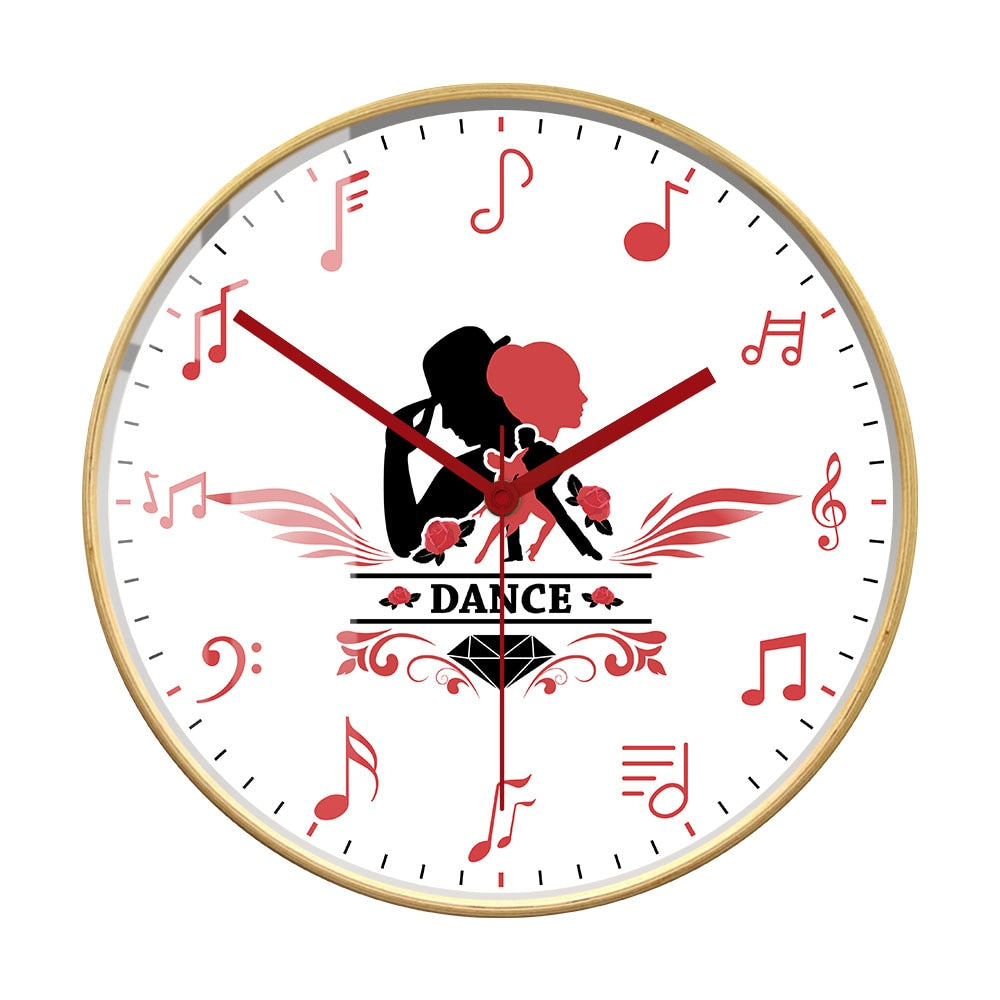 Dancing Music Note Wall Clock