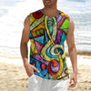 Music Guitar Drawstring Vest Shirt