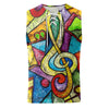 Music Guitar Drawstring Vest Shirt