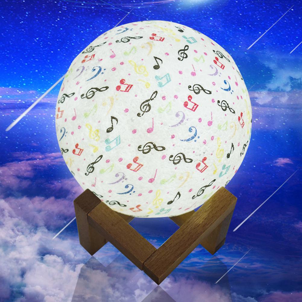 Music Note Moon Lamp