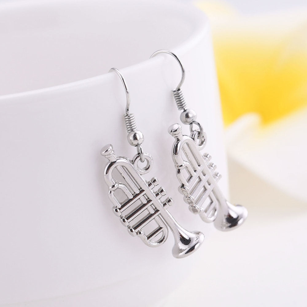 Cornet Music Instrument Earrings