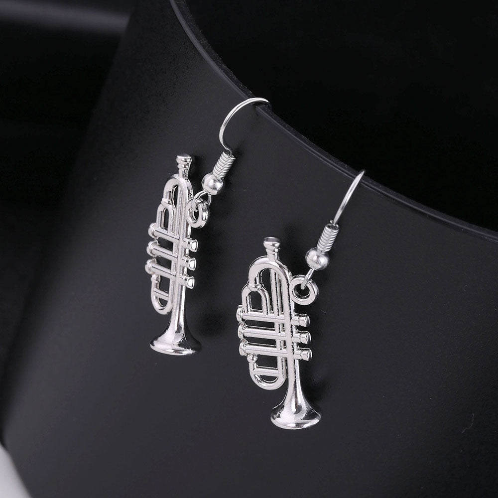 Cornet Music Instrument Earrings