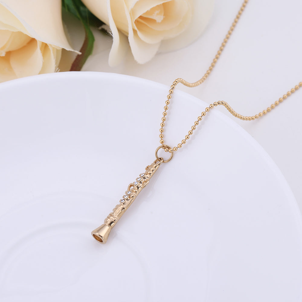 Crystal Flue Pendant Necklace