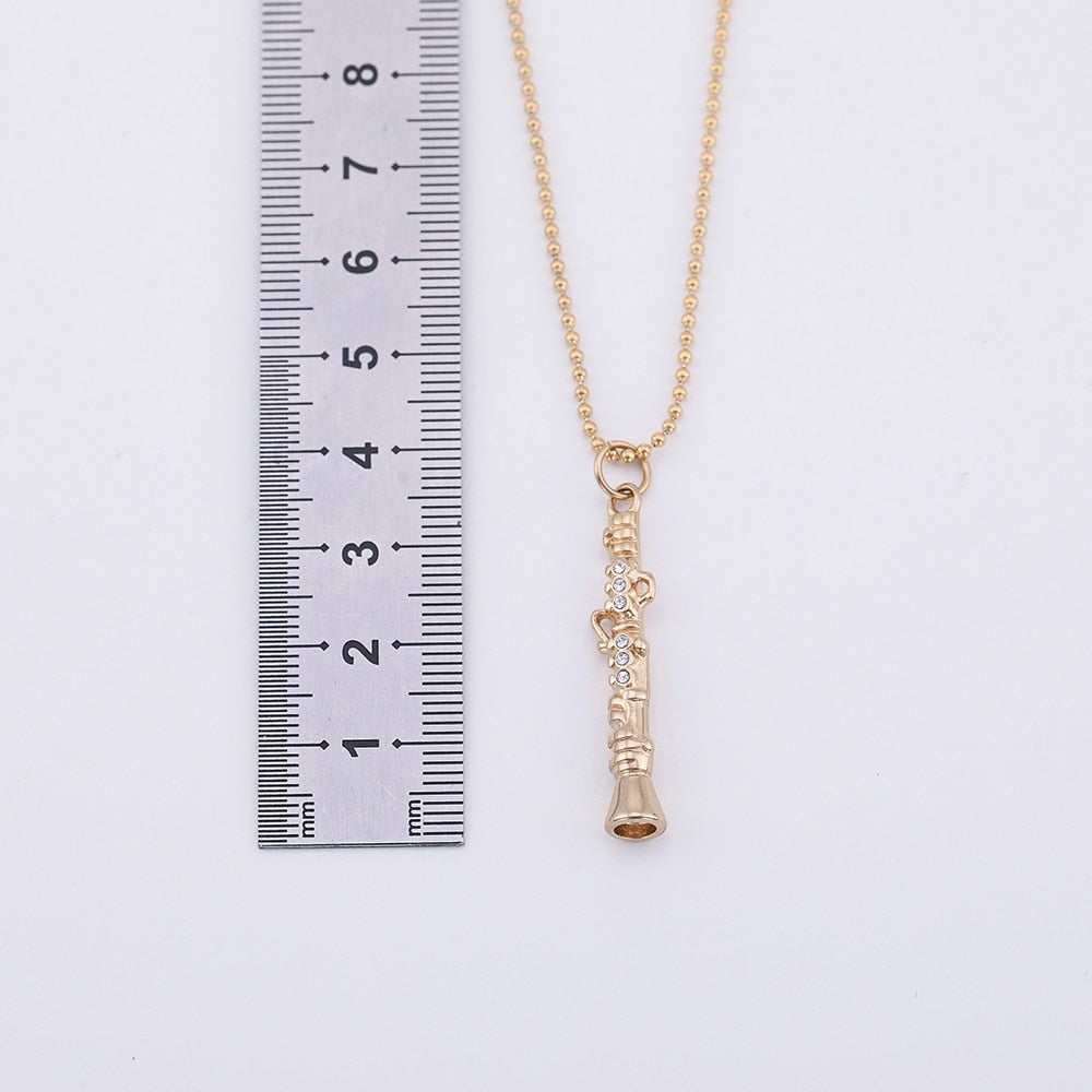 Crystal Flue Pendant Necklace