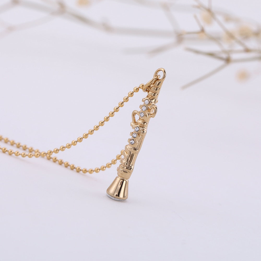 Crystal Flue Pendant Necklace