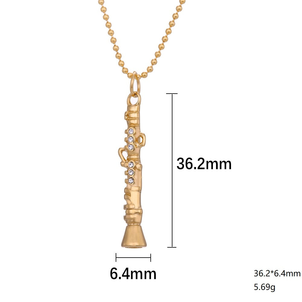 Crystal Flue Pendant Necklace