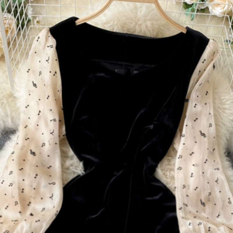 Music Notes Midi Dress