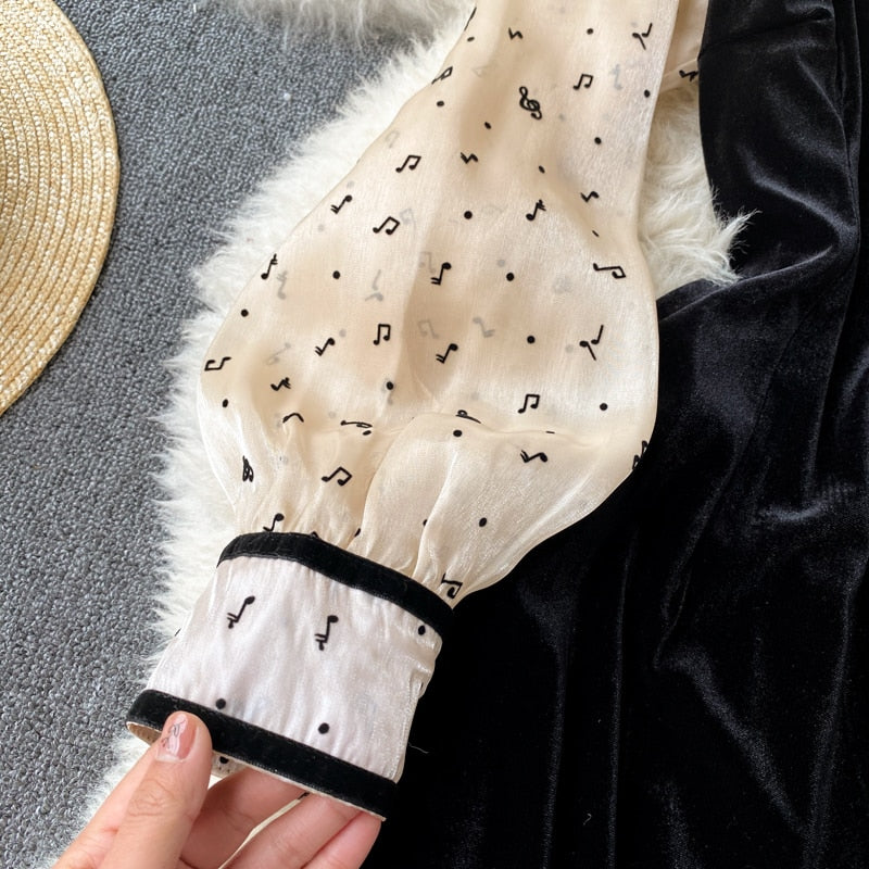 Music Notes Midi Dress