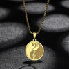 Yin Yang Music Clef Necklace