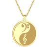 Yin Yang Music Clef Necklace