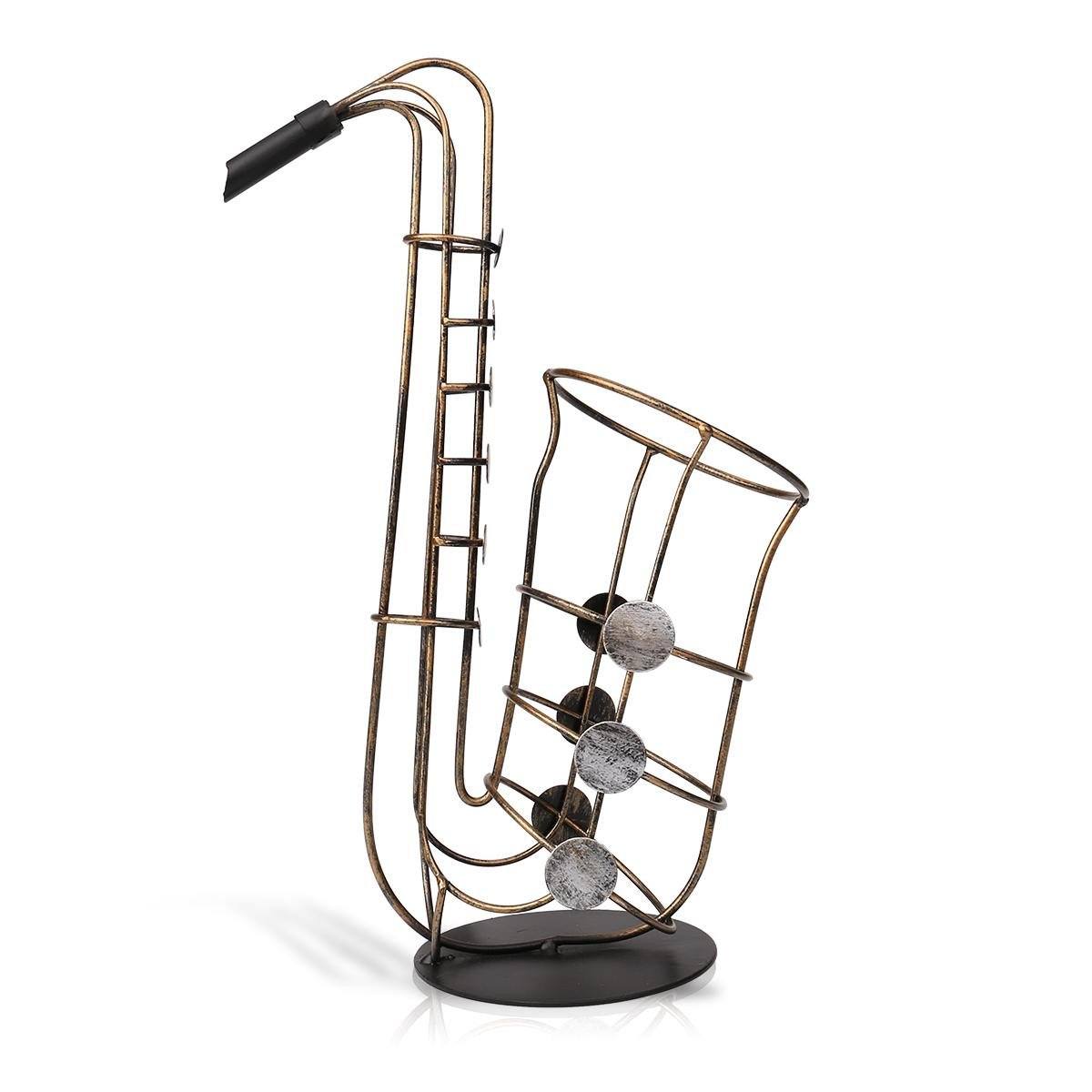 Fantastic Metal Saxophones Wine Rack - Artistic Pod Review