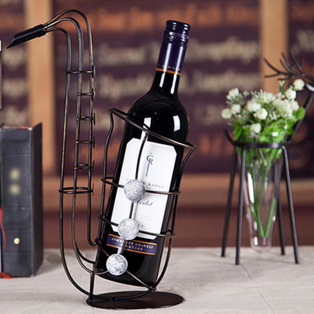 Fantastic Metal Saxophones Wine Rack - Artistic Pod Review