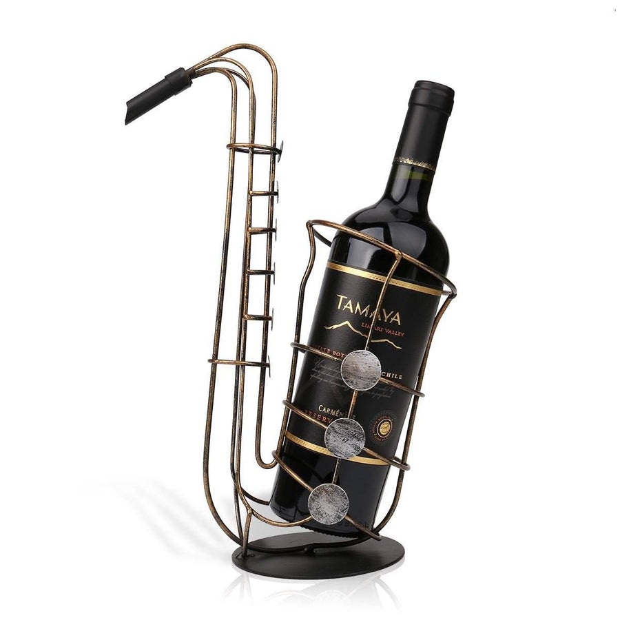 Fantastic Metal Saxophones Wine Rack - Artistic Pod Review