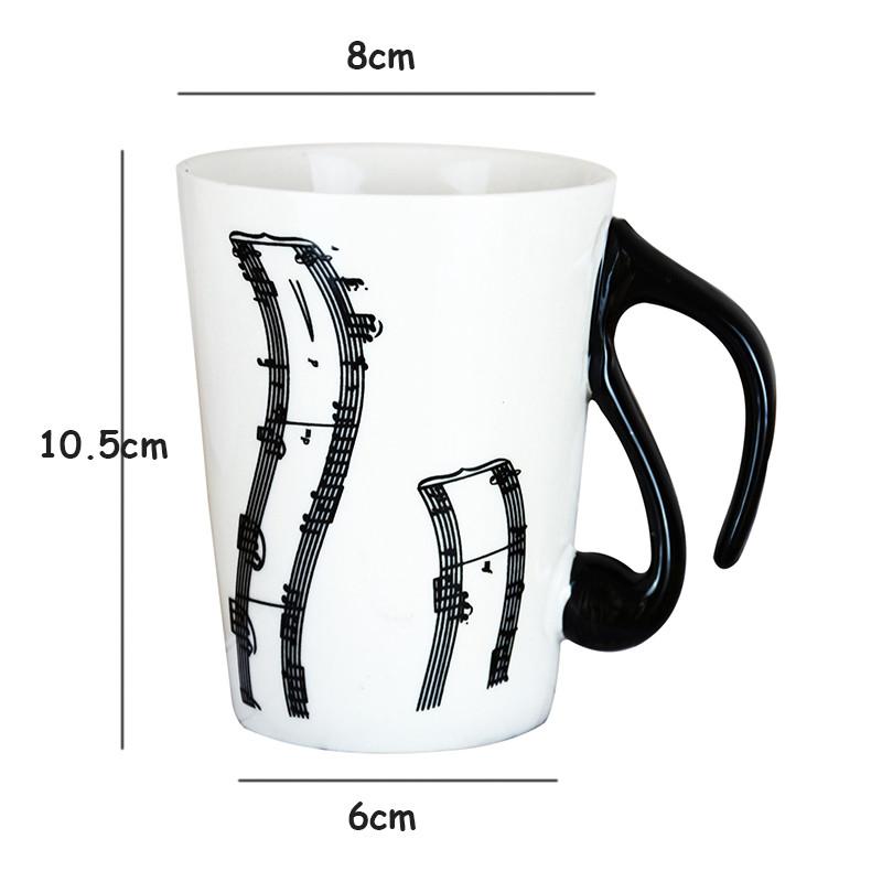Creative Musical Note Ceramic Mug With Lid - Artistic Pod Review