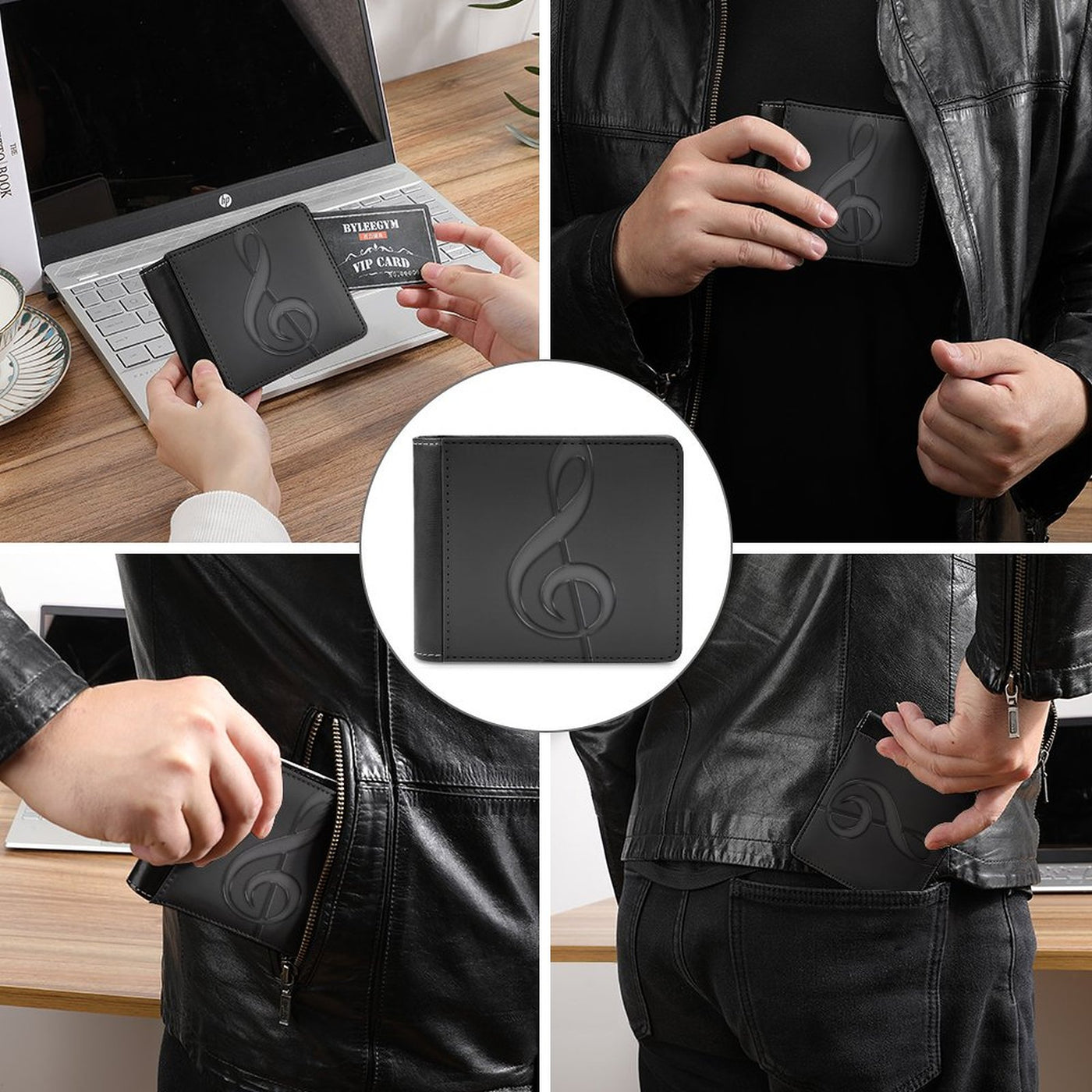 Treble Clef Music Note Wallet