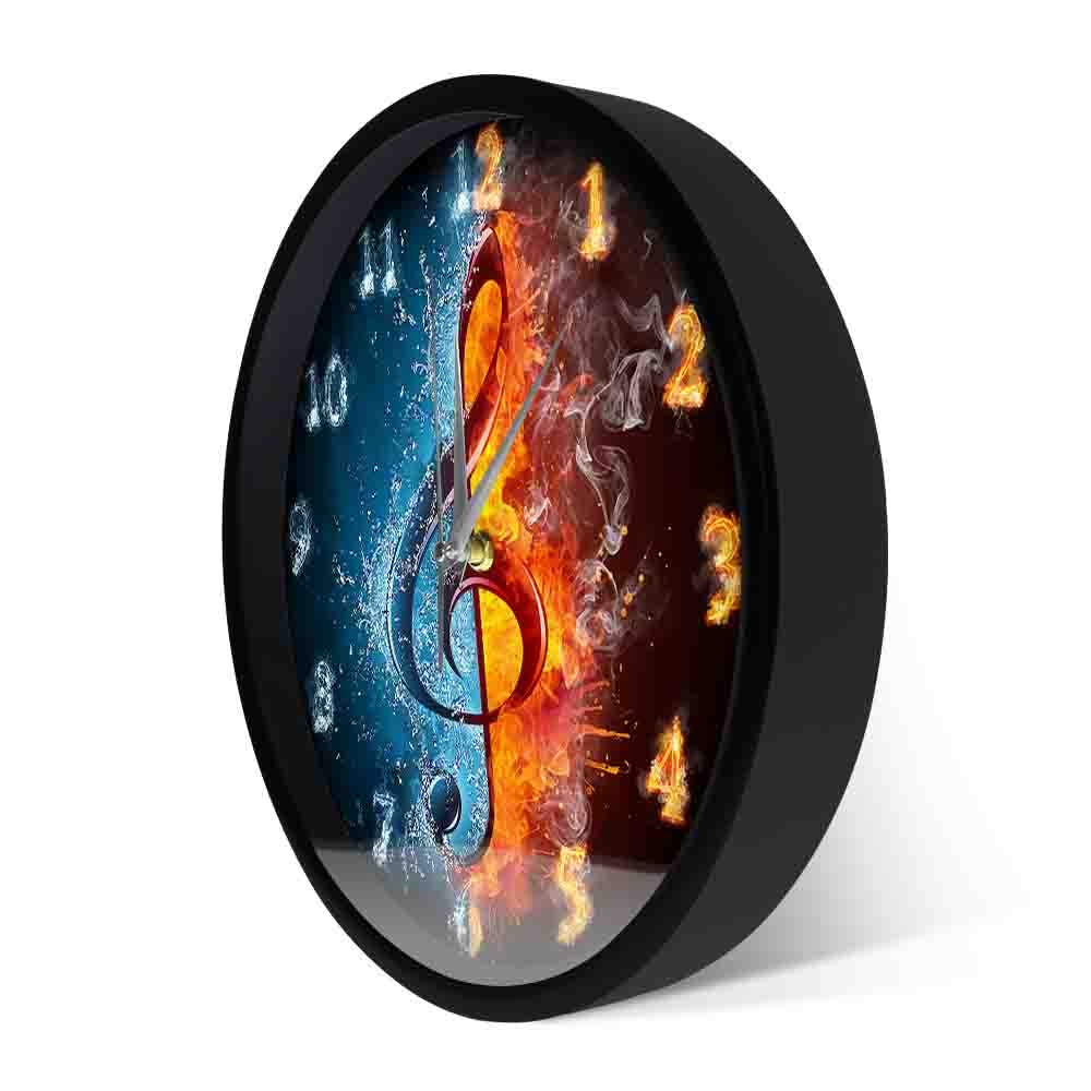 Water/Fire Treble Clef Wall Clock - { shop_name }} - Review