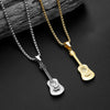 Guitar Rhinestone Pendant Necklace