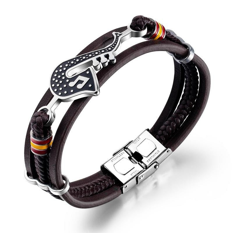 Leather Saxophone Bracelet