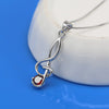 Silver Zircon Music Necklace