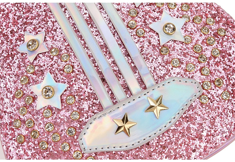 Shiny Guitar Cross-body Bag