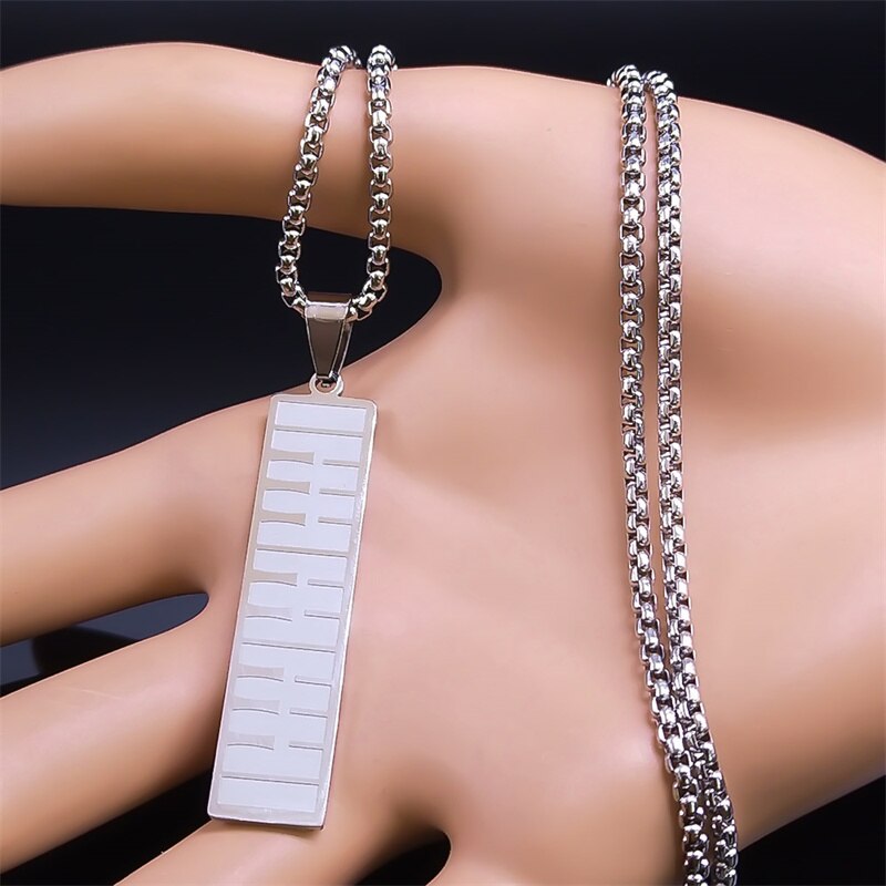 Piano Keyboard Pendant Necklace