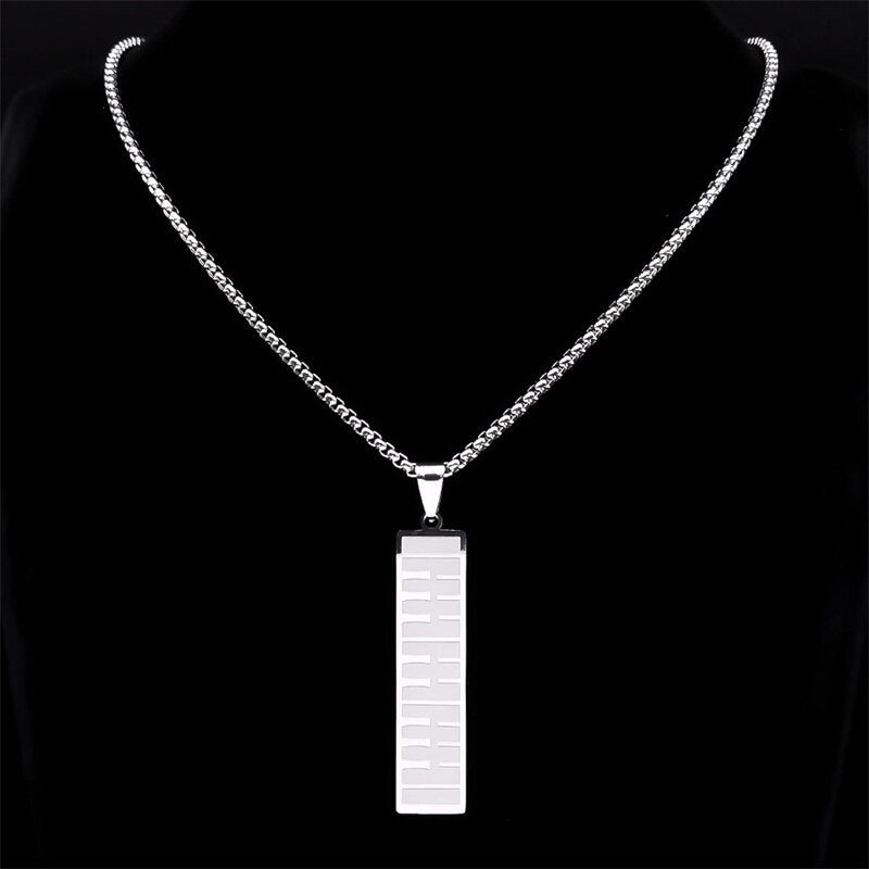 Piano Keyboard Pendant Necklace