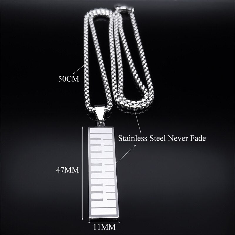 Piano Keyboard Pendant Necklace
