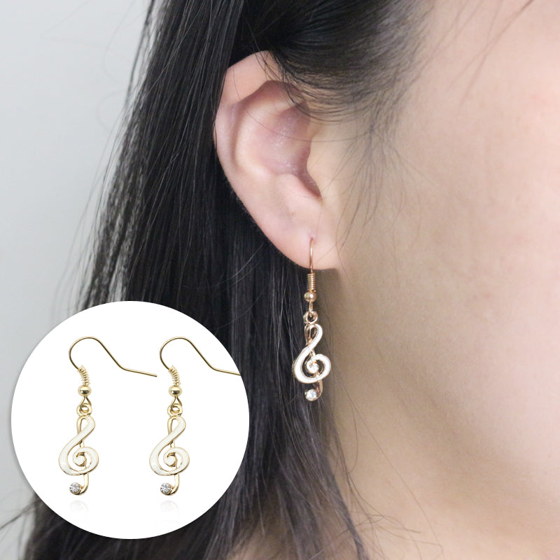 Music Note Drop Earrings