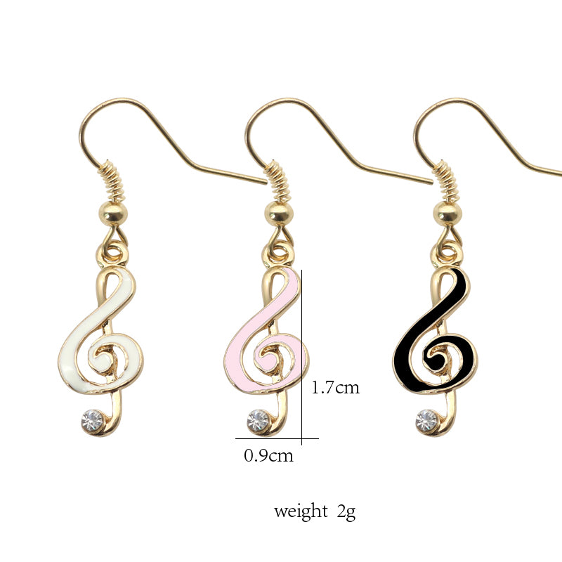Music Note Drop Earrings