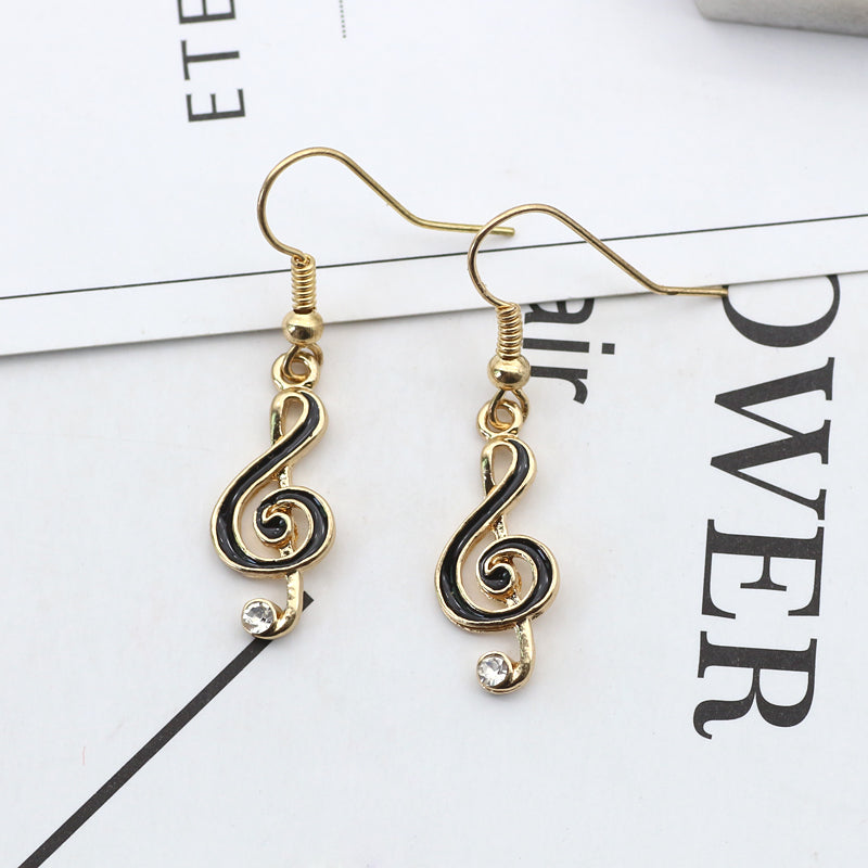 Music Note Drop Earrings