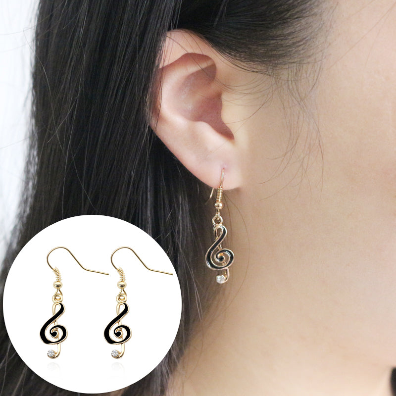 Music Note Drop Earrings