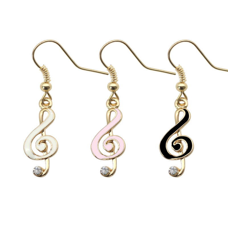 Music Note Drop Earrings