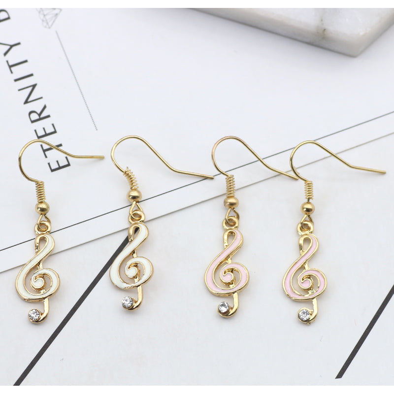 Music Note Drop Earrings